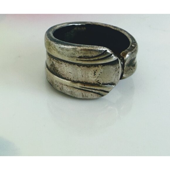 Vintage 60's Sterling Silver Spoon Ring 12.5 grams Size 8.5 - Picture 6 of 11